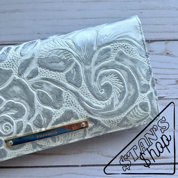 BRAHMIN Ady Wallet White Assorted Genuine Leather - 1 - Picture 5 of 10